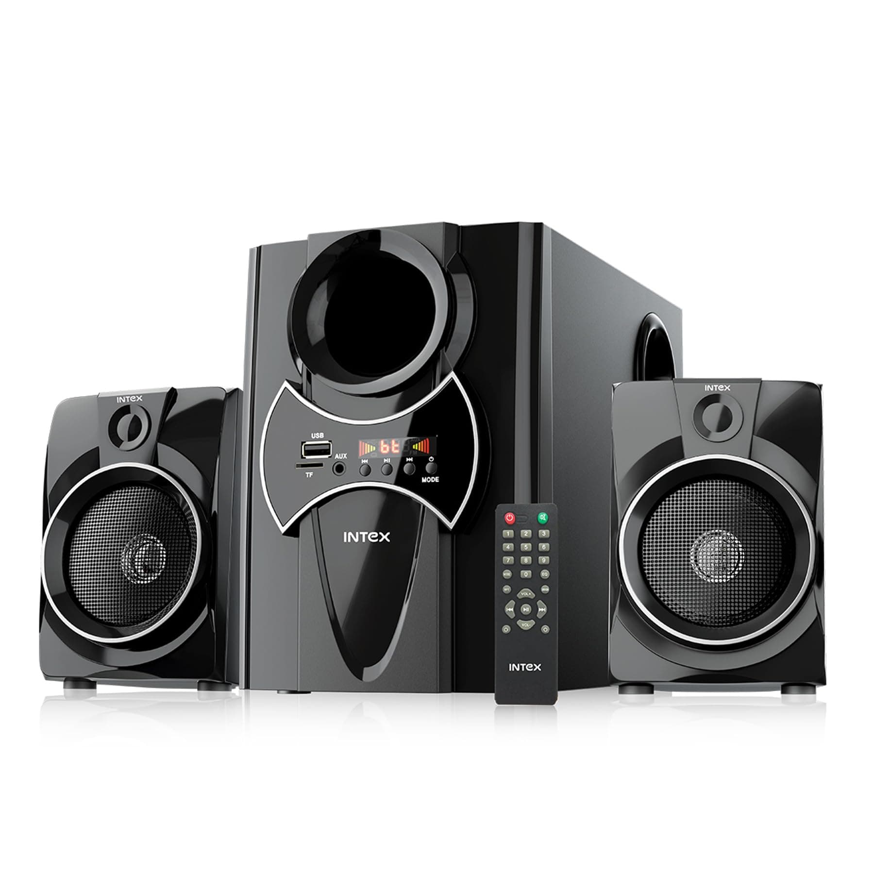 Intex 2100 PRO FMUB 2.1 Multimedia Speaker with Bluetooth/AUX/USB/FM