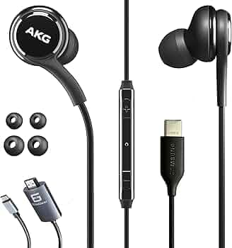 Samsung AKG Wired Earbuds Original USB Type C in-Ear Earbud Headphones with Remote & Mic - Noise Isolating Deep Bass, Includes USB-C to HDMI Cable Hig...