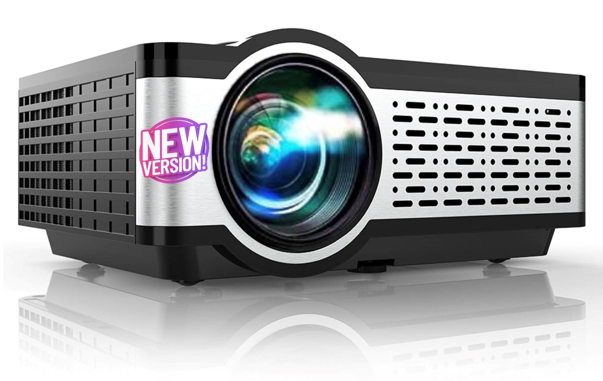 EGate i9 Pro-Max Full HD 1080p Modulated at 720p Base | 3300 Lumen (330 ANSI ) with 150 "(3.8 m) Large Display LED Projector | VGA,AV,HDMI,SD Card,USB