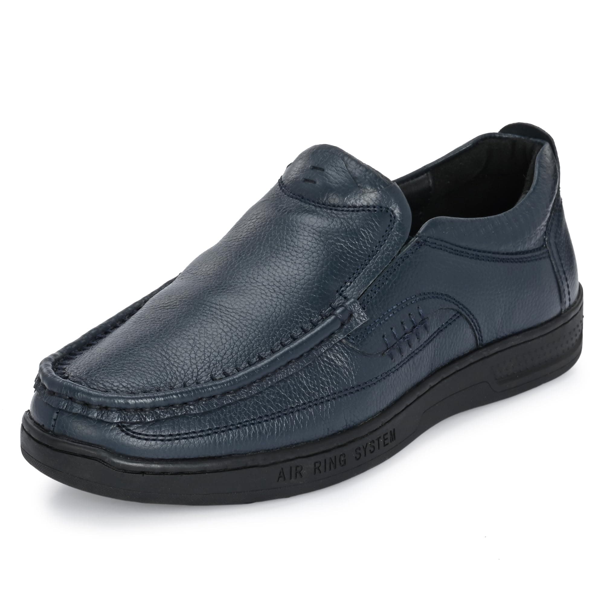 Blue Leather By Centrino Mens 3943 Loafers|Slip on Formal Shoes|Fashion Walking Moccasins Business Outdoor Shoes