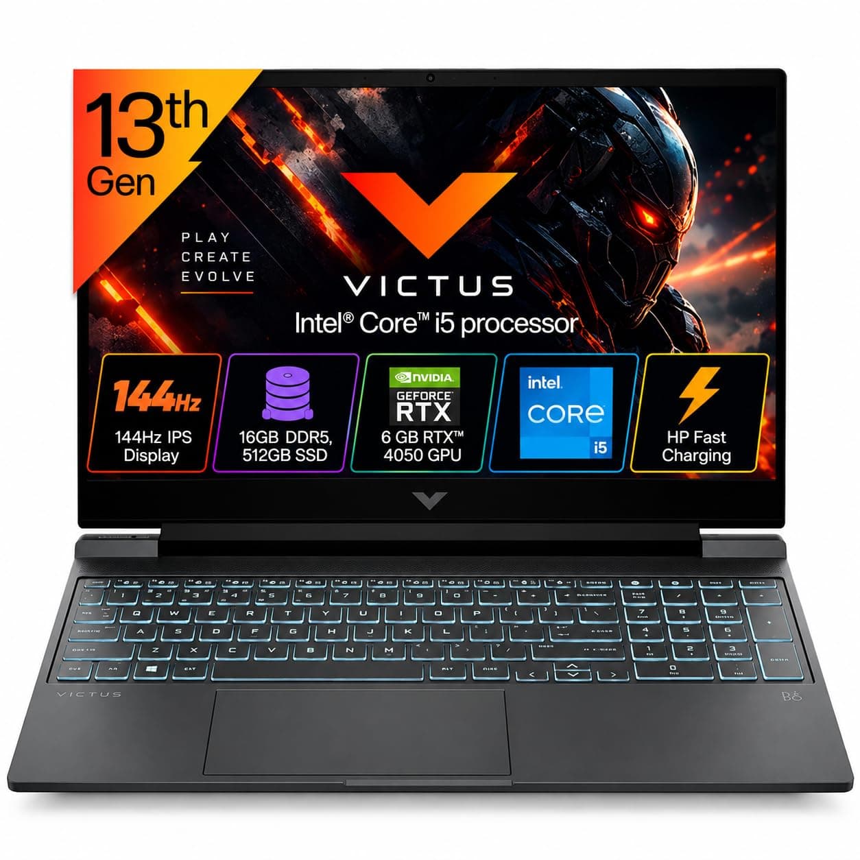 HP Victus Gaming Laptop, 13th Gen Intel Core i5-13450HX, 6GB RTX 4050 GPU, 15.6-inch (39.6 cm), FHD, IPS, 144Hz, 300 nits,...