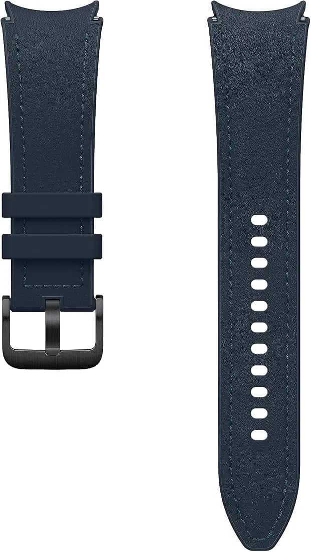 SAMSUNG Galaxy Watch 6, 5, 4 Series Hybrid Eco Leather Band, T-Buckle Closure for Men and Women, Smartwatch Replacement Strap, Durable, One Click Atta...