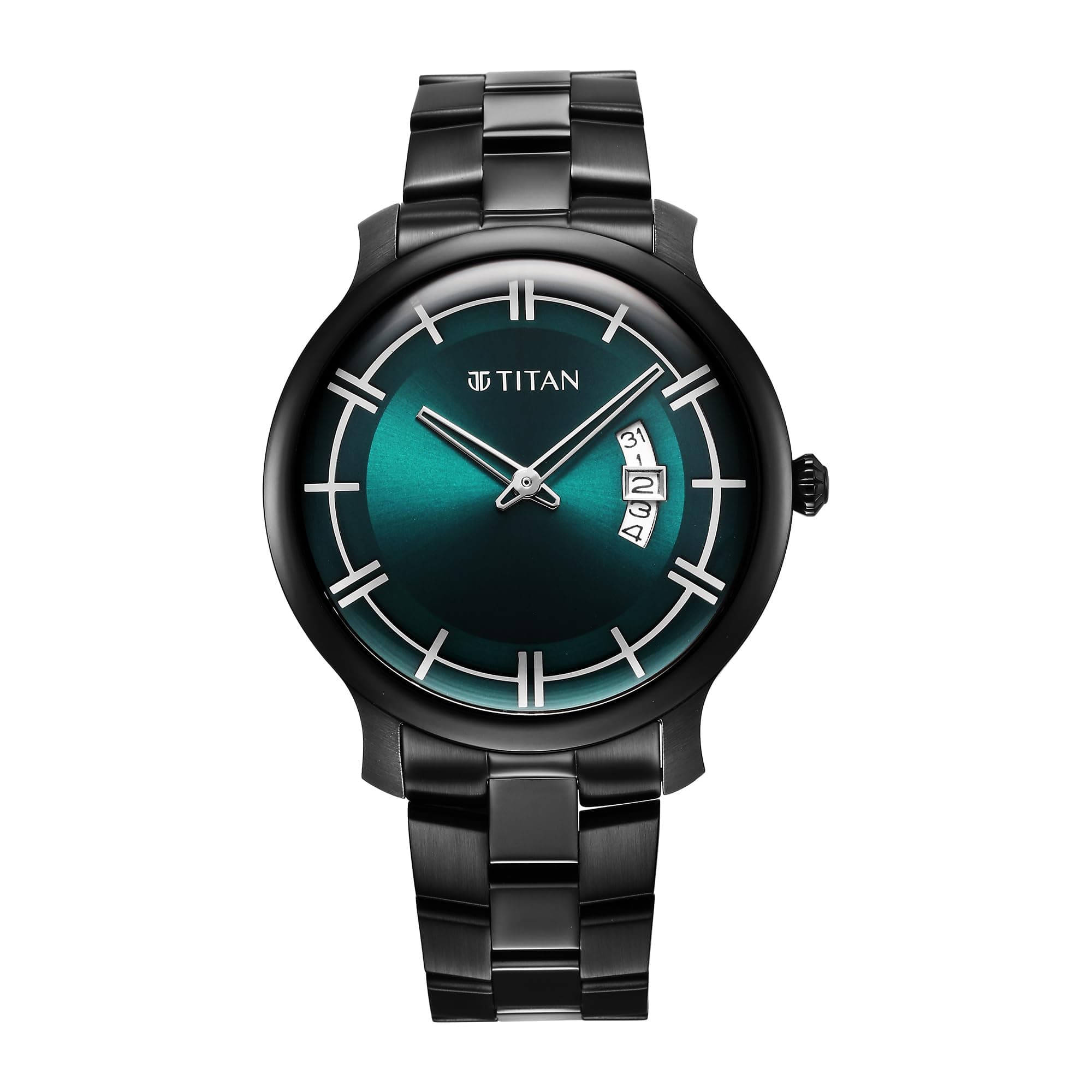 Titan Green Dial Analog Watch for Men-90170NM01