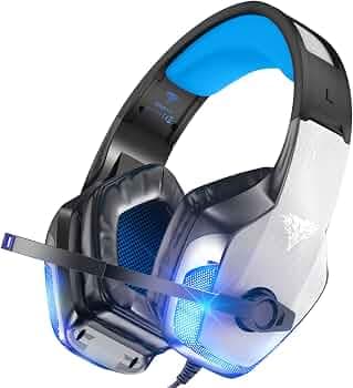 BENGOO X-40 Gaming Headset for Xbox One, PS4, PC, Controller, Noise Cancelling Over Ear Headphones with Mic, LED Light Bass Surround Soft Memory Earmu...