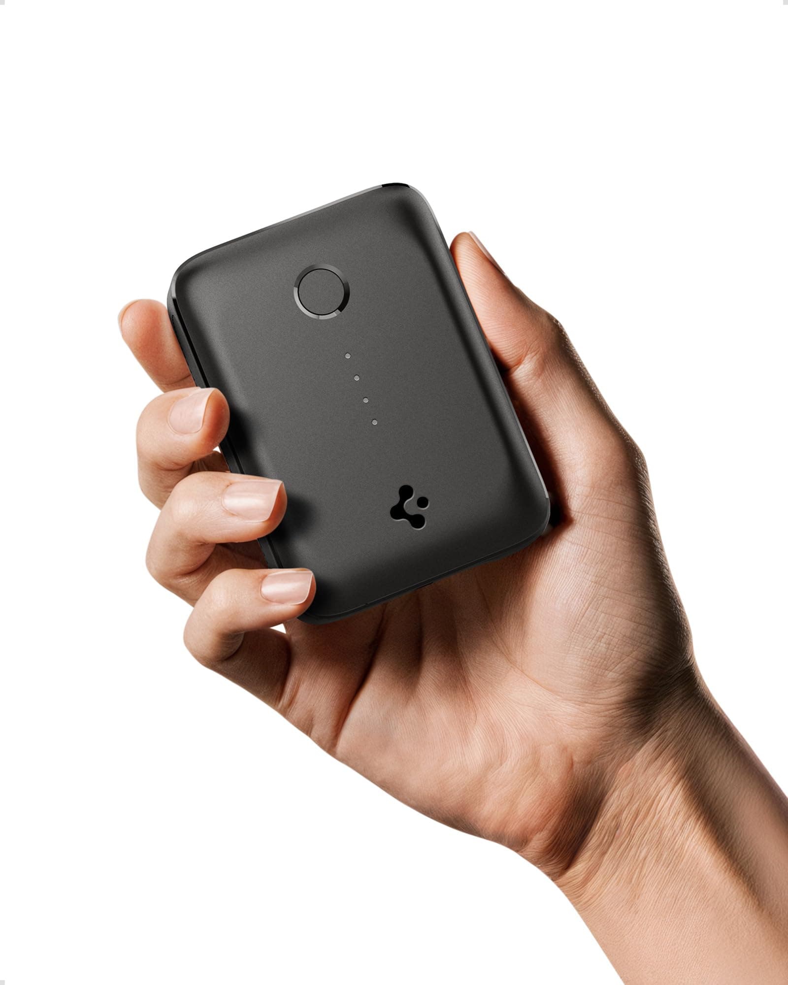 Spigen ArcPack 10000mAh Power Bank,30.0W Fast Charging, 1 USB-C Port, 1 USB-A Port - (ABS + PC | Black)