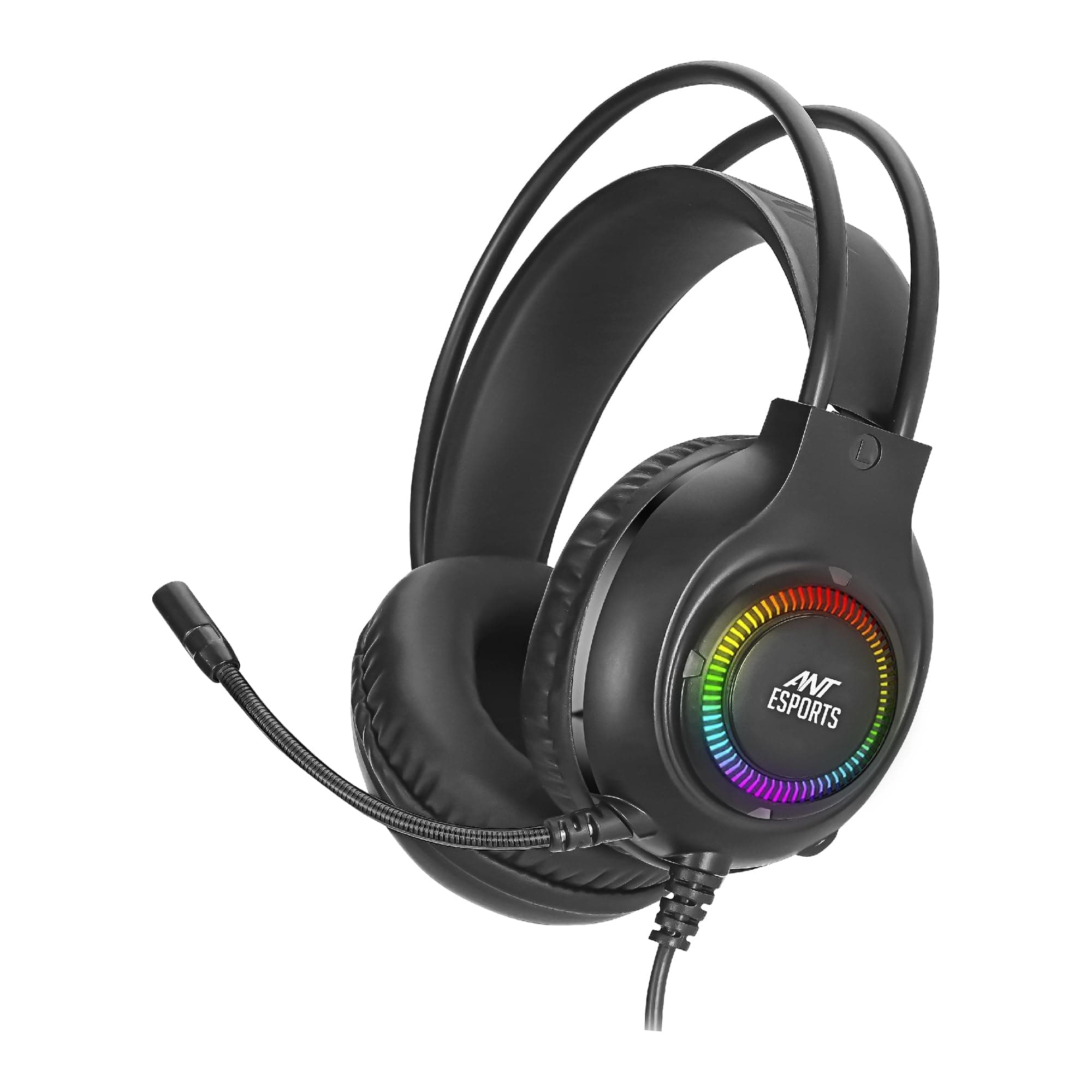 Ant Esports H580 Pro LED Gaming Headset for PC / PS5 / PS4 / Xbox One, Nintendo Switch, Computer and Mobile – Black