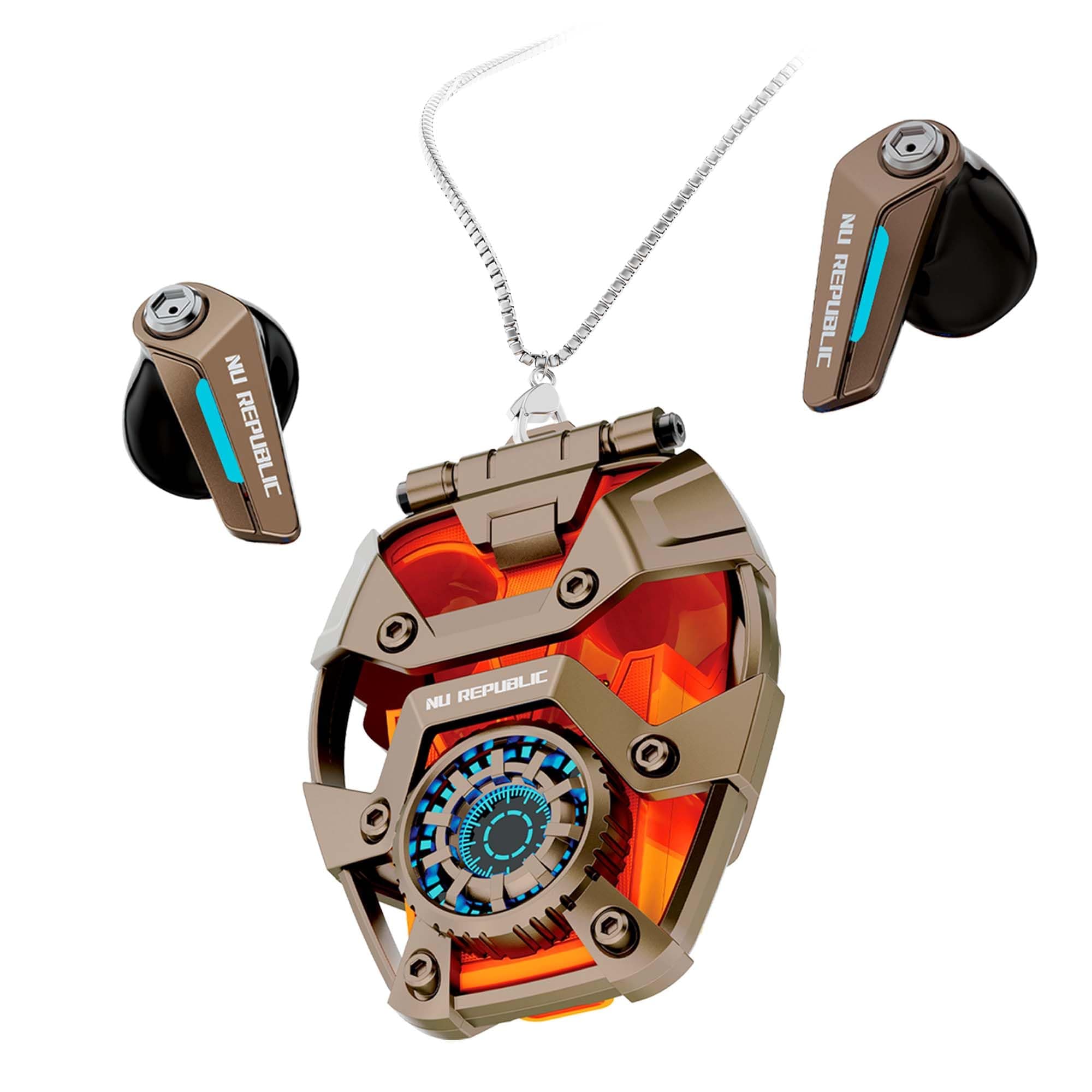 Nu Republic Cyberstud X2 with 70 Hour Playtime, X-Bass Technology, 13mm Neodymium Drivers, ENC Mics, Type-C Fast Charging, 40ms Low Latency, Dual Mode...