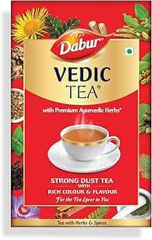Dabur Vedic Tea - 500gm | Premium Dust Tea | Goodness of 7 Natural Ingredients | Ginger, Elaichi, Dalchini, Tulsi, Adhimadhuram, Ashwagandha, Haritaki...