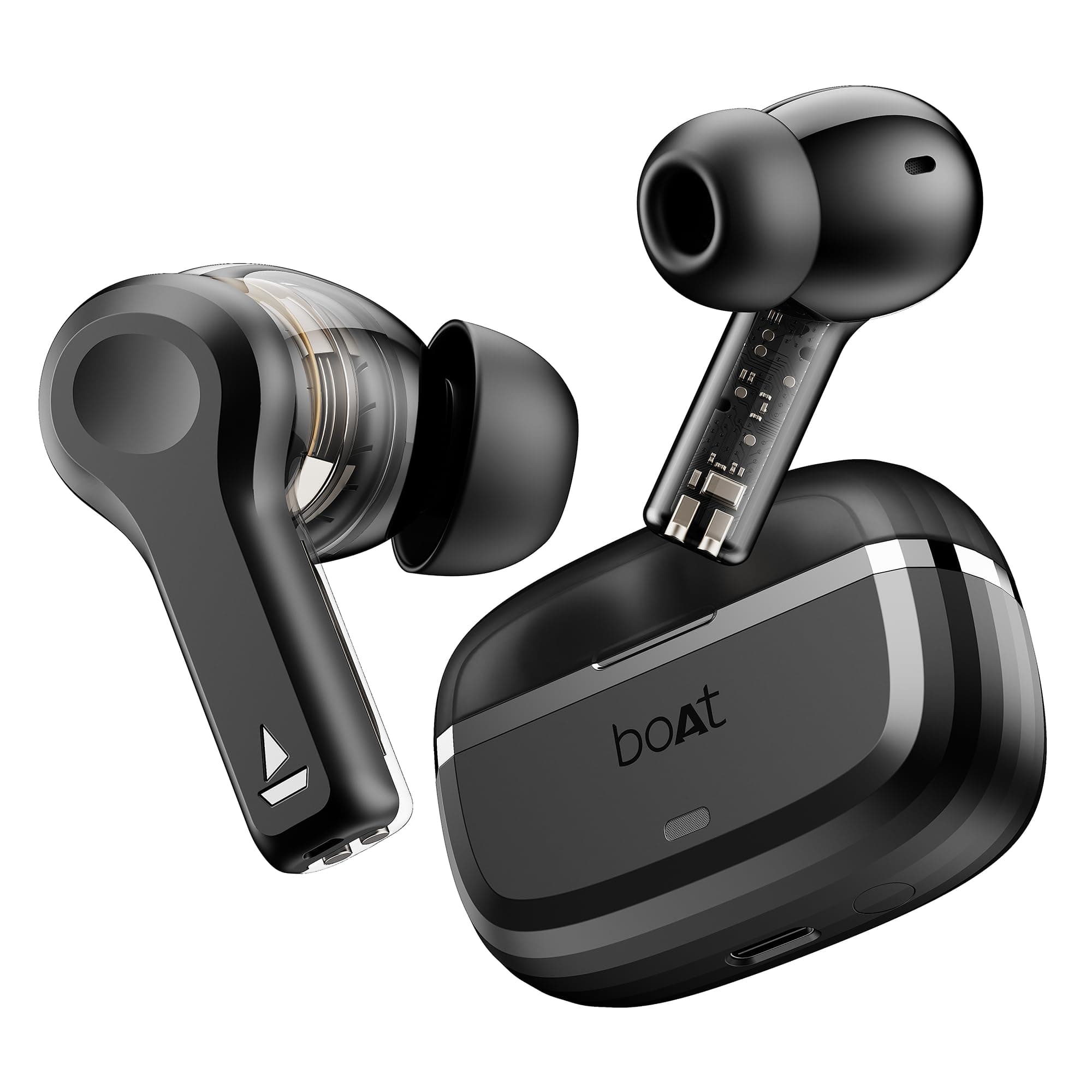boAt Newly Launched Nirvana Space TWS in Ear Earbuds w/ 360 Spatial Audio, ANC Up to 32dB, 100hrs Playback, 4 Mics with AI-ENx, Adaptive EQ, in-Ear De...