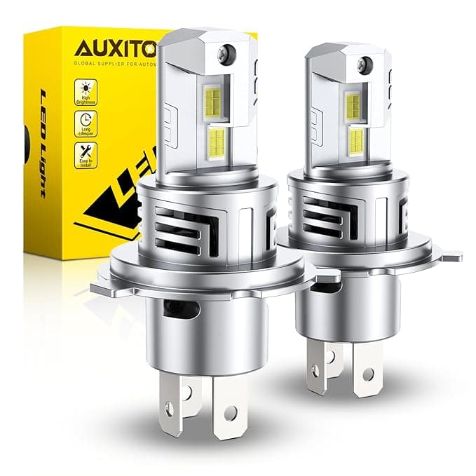 AUXITO 9003/H4 LED Fog Bulb, 6500K White,30000LM Brightness, Canbus Ready, Wireless Plug and Play, Pack of 2