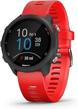 (Renewed) Garmin Forerunner 245 Music, GPS Running Smartwatch with Music and Advanced Dynamics, Lava Red