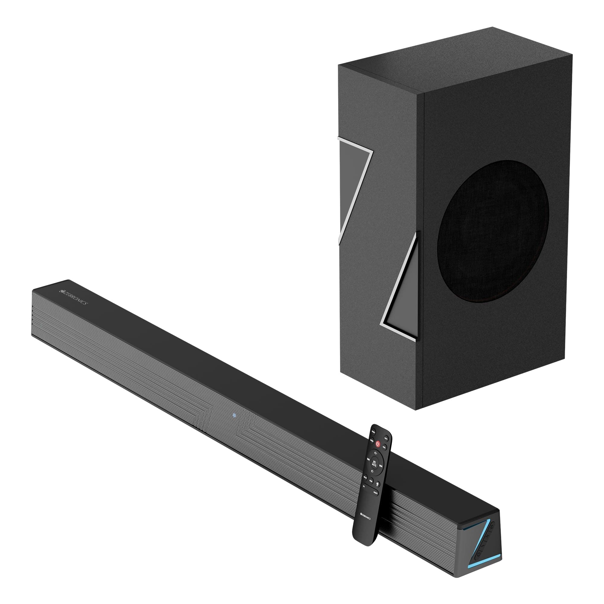 Zebronics Juke Bar 501 Soundbar, 200W RMS, Virtual 5.1, Dual Drivers, 13.33cm Subwoofer, LED Indicator, BT v5.1, TV ARC, USB, AUX, Wall Mountable, Rem...