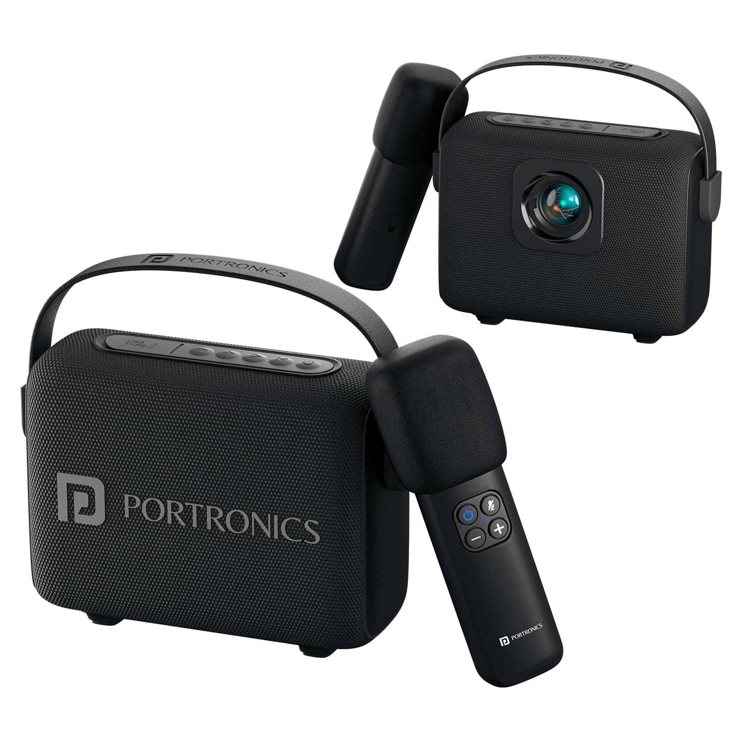 Portronics Resonate 2 14W Portable Bluetooth Speaker with Wireless Karaoke Mic & LED Sunset Projection Lights, Upto 5 Hours Playtime, Bluetooth 5.3V, ...