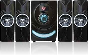 MINTRONICS MX6-SMILEY 4.1 Home Theatre - 100w Output Sound/Bass with Bluetooth/aux/USB Mic supportable 6" SUBWOOFER (New Launched)