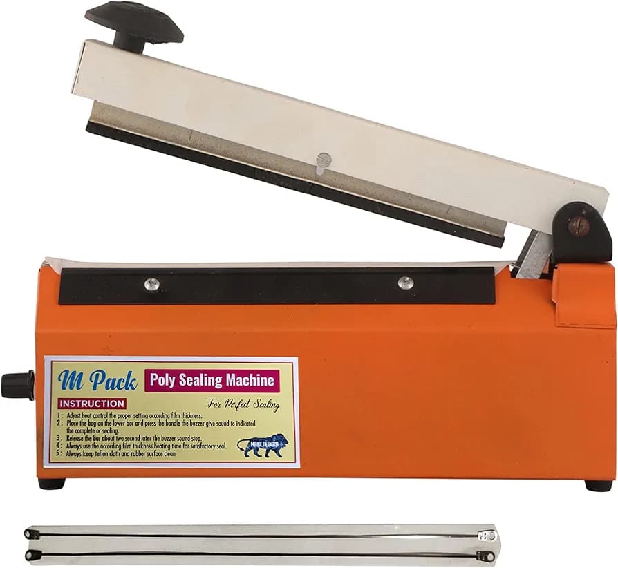 M pack Poly Bag Sealing Machine 8 Inch | Beep Function | Plastic Packing Machine | Plastic Bag Sealing Machine | Heat Sealer Machine | Plastic Sealing Machine