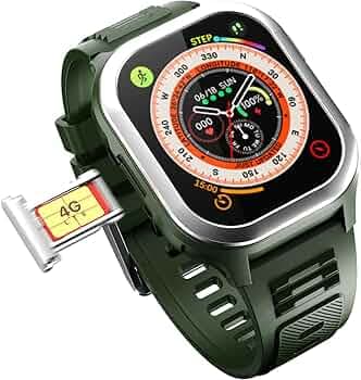 (Refurbished) Fire-Boltt 4G Pro Volte Calling Smart Watch- 2.02 TFT Display, 4G Nano-SIM GPS, Health Suite, Sports Modes, 400mAh Battery (Green)