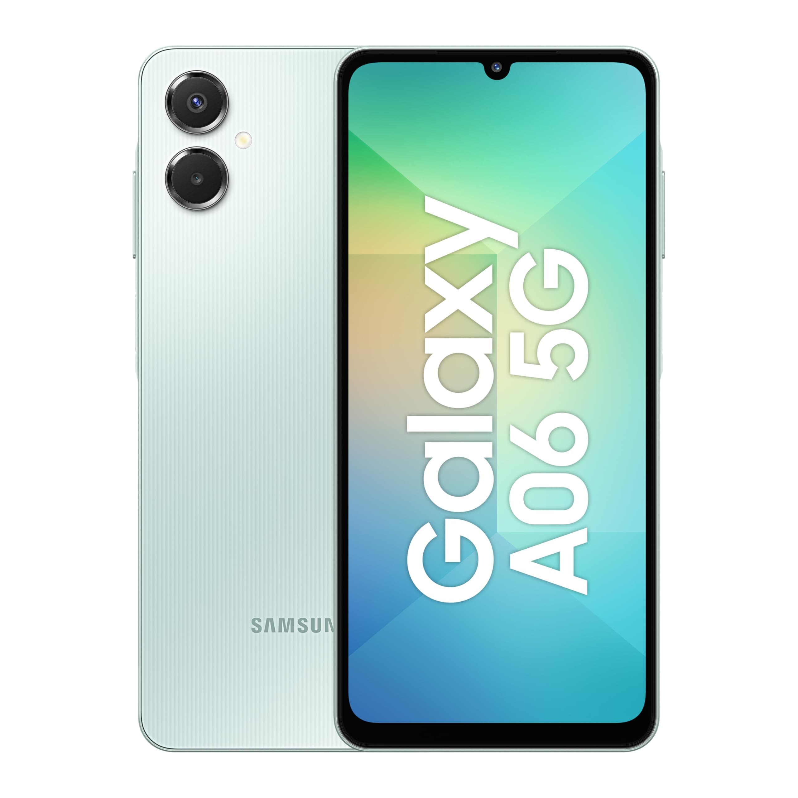 Samsung Galaxy A06 5G (Light Green, 4GB RAM, 64GB Storage)| True 5G with 12 5G Bands | 50MP Dual Camera | 4 Gen Updates | IP54 | Voice Focus
