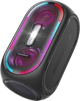 Anker Soundcore Rave Portable Party Speaker with 107dB Sound, Light Show, 24 Hour Playtime, PowerIQ, BassUp Technology, Water Resistant, Party Speaker...
