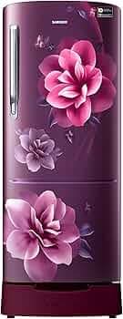 Samsung 192 L 3 Star Inverter Direct-Cool Single-Door Refrigerator (RR20R182ZCR/HL, Camellia Purple)