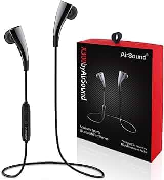 Tukzer AirSound X300 Wireless Bluetooth in-Ear Headphones, Magnetic-Auto Pause/Auto-Play, HD Stereo & Mic (X300)