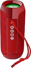 Zebronics Zeb-Action Wireless 10W Portable Speaker, Supporting Bluetooth v5.1, TWS, RGB Lights, Fabric Finish, AUX/USB/FM/mSD (Red)