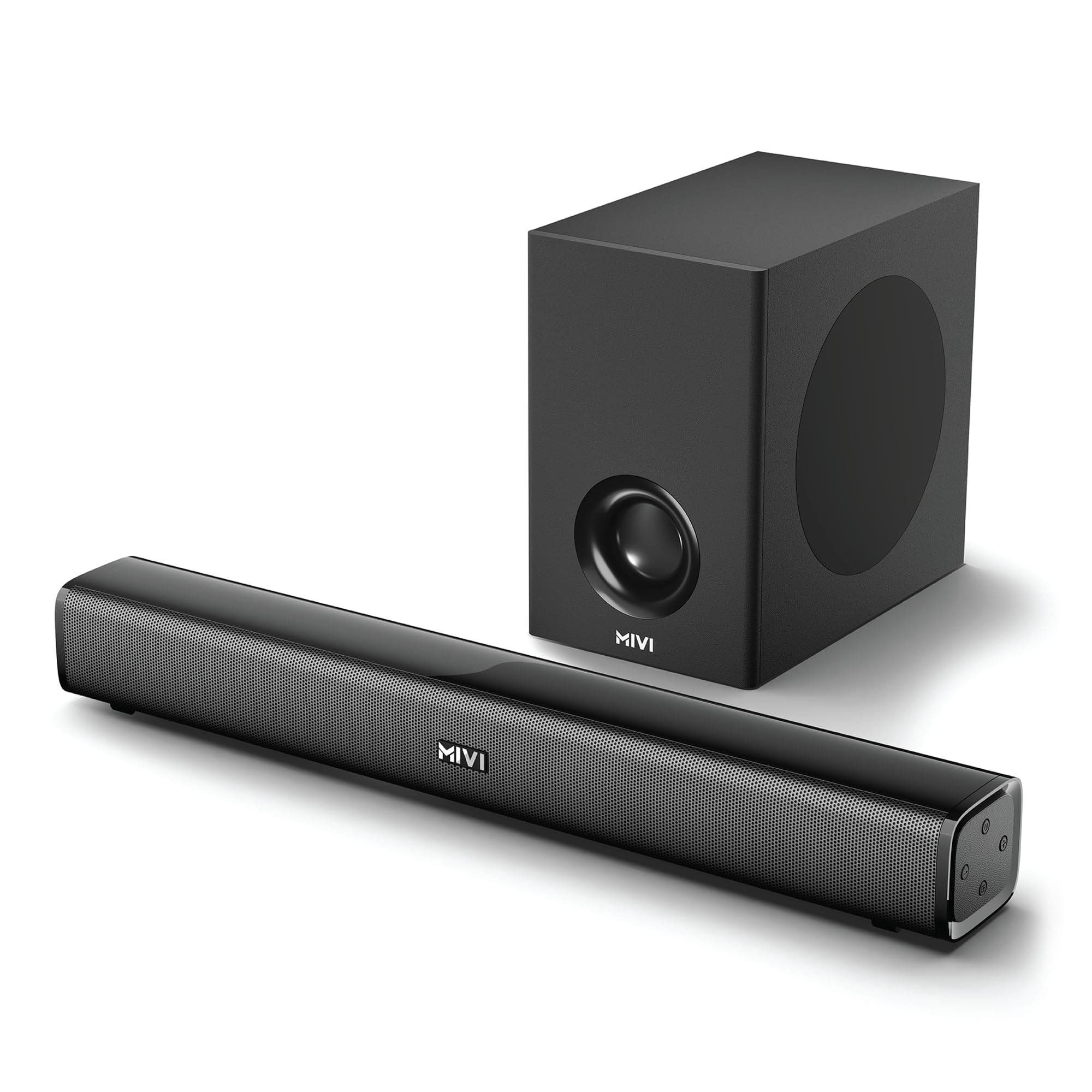 Mivi Nex 100 Soundbar [New Launch], 90W 2.1 Channel Single Soundbar with Powerful Subwoofer and Deep Bass, Nex PowerStage Audio, Signature Sound, Blue...