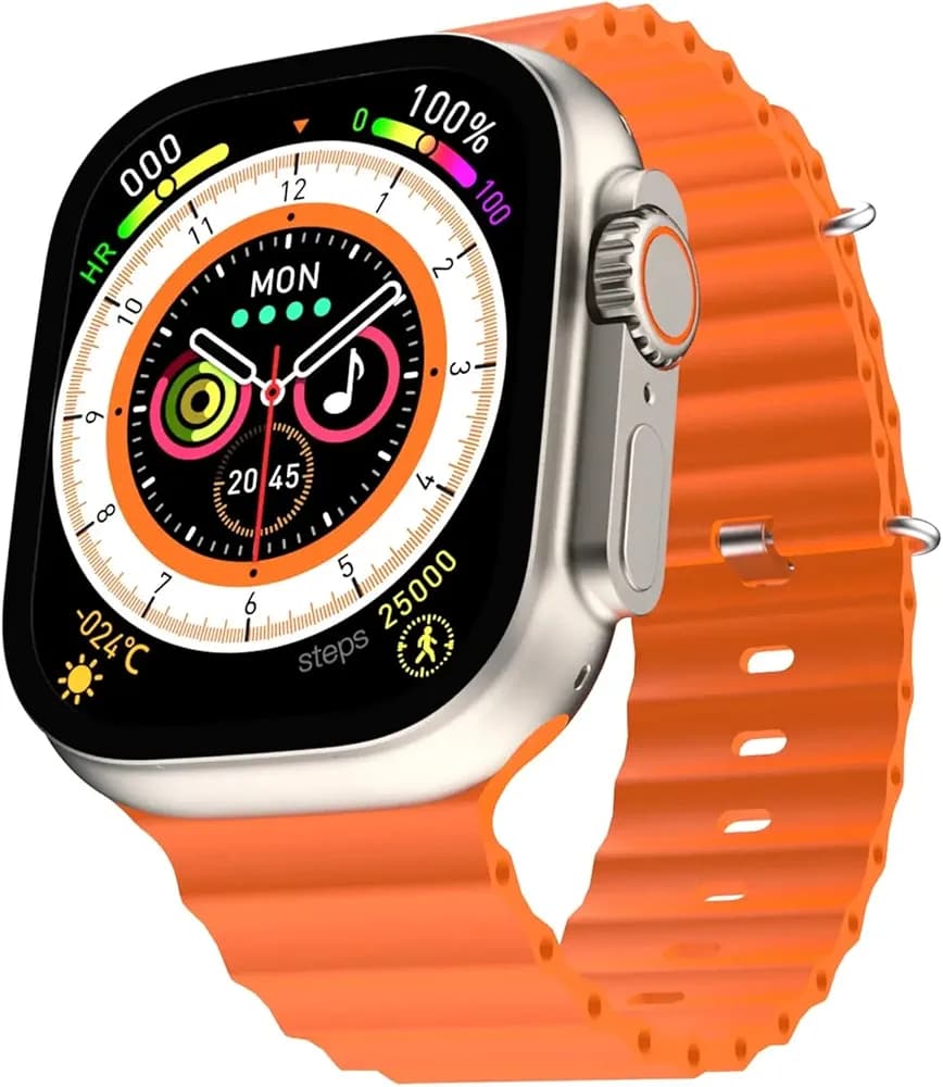 KOMTO Ultra 8 SmartWatch 2.5 inch (49mm) AMOLED Resolution 520 * 580 Pixels with Sports & Health Tracker, GPS, NFC, Wireless Charging, Bluetooth Calling