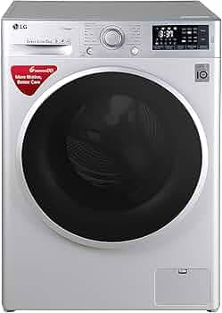 LG 8 kg Inverter Wi-Fi Fully-Automatic Front Loading Washing Machine (FHT1408SWL, Luxury Silver)