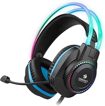 (Refurbished) Zebronics Jet PRO Premium Wired Gaming On Ear Headphone with LED for Headband + earcups, 40mm Neodymium Drivers, 2 Meter Braided Cable, ...
