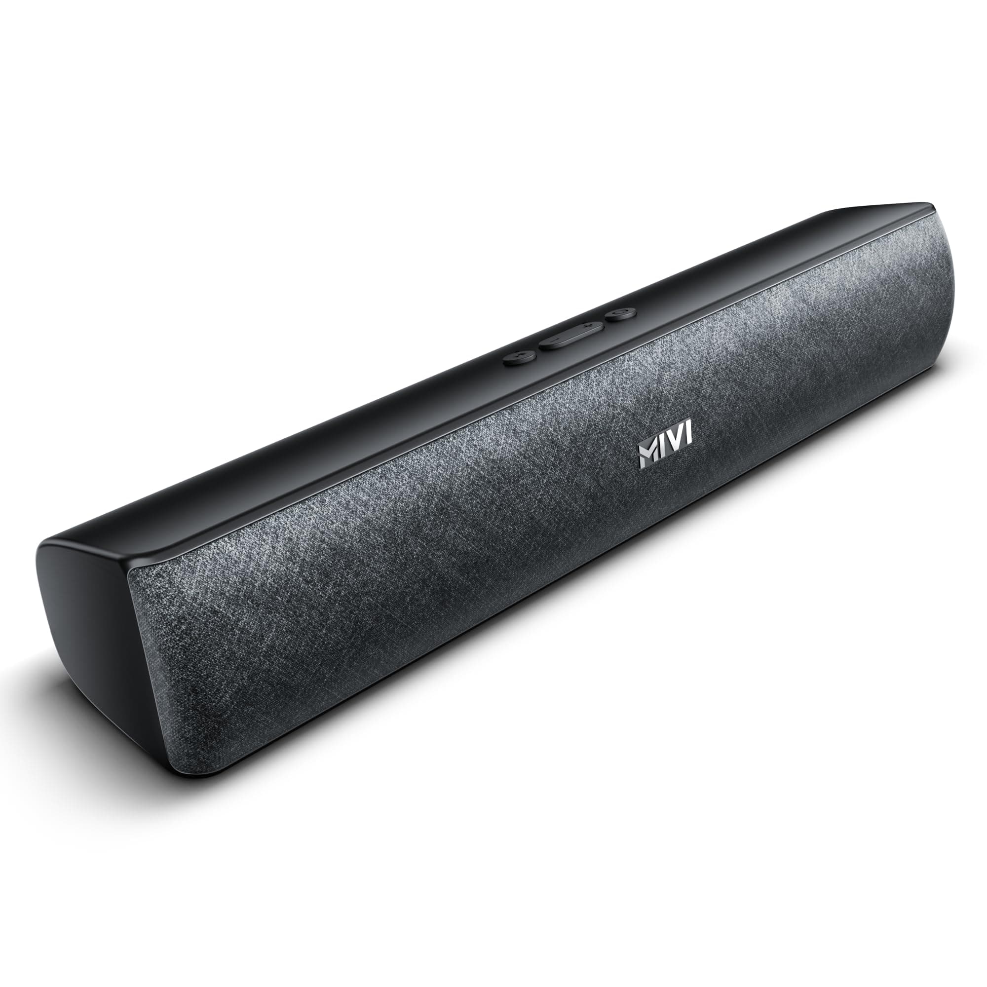 Mivi Fort Q18 Soundbar with 18W Surround Sound, 2.0 channel with 2 in-built Full-range Speakers, Multiple Input Modes, 6H Playtime, 2000mAh, Made in I...