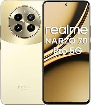 (Refurbished) realme NARZO 70 Pro 5G (Glass Gold, 8GB RAM,256GB Storage) Dimensity 7050 5G Chipset | Horizon Glass Design | Segment 1st Flagship Sony ...