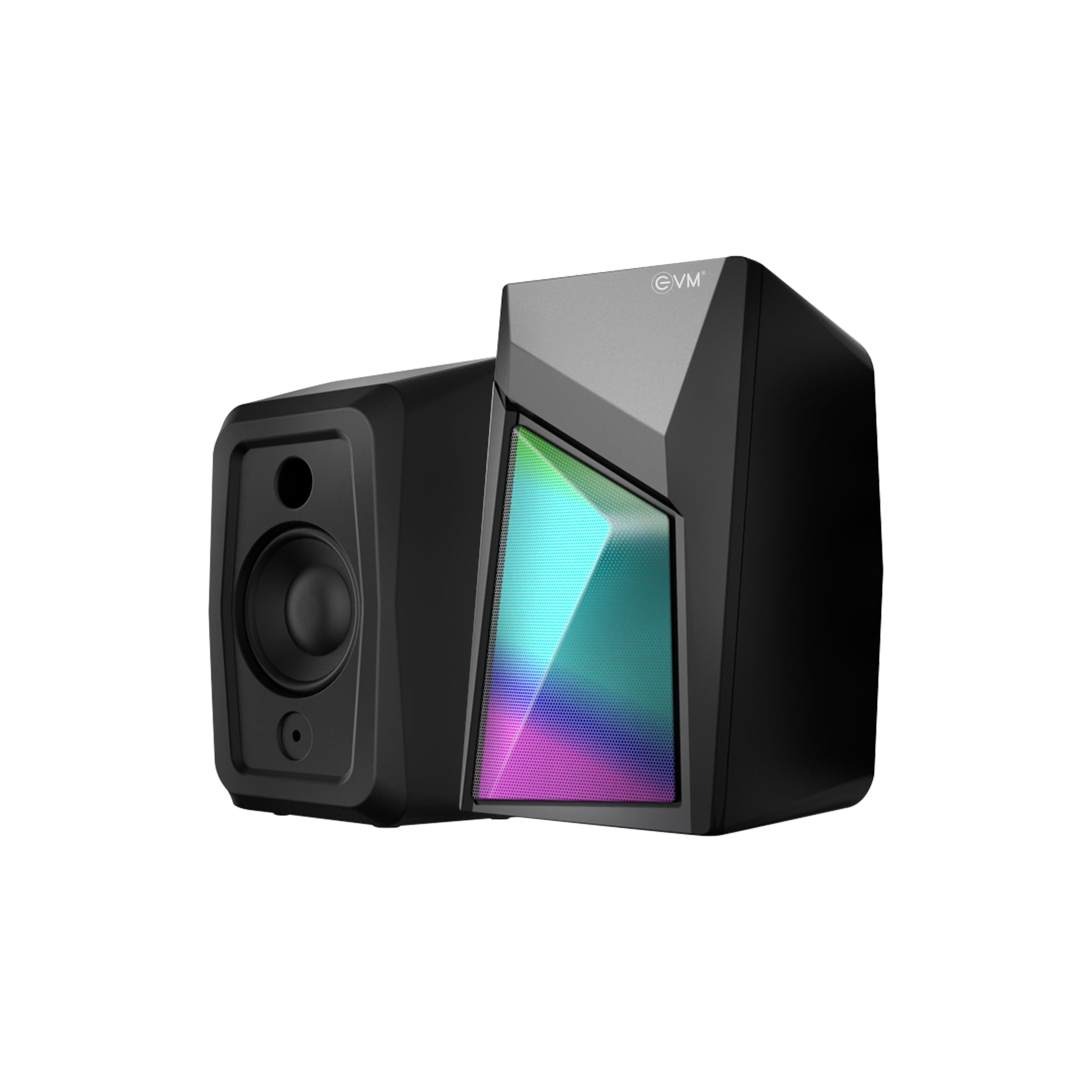 EVM EnDesk Plus Gaming Wired Stereo Speakers with RGB Lighting – Dual 3W RMS Output (2” Drivers), USB Powered, 3.5mm AUX I...