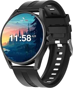 Nervfit Intense Smart Watch for Men and Women, 1.39'' Super HD Display, Bluetooth Calling, Heart Rate, Blood Pressure Monitor, Calorie & Step Count, C...