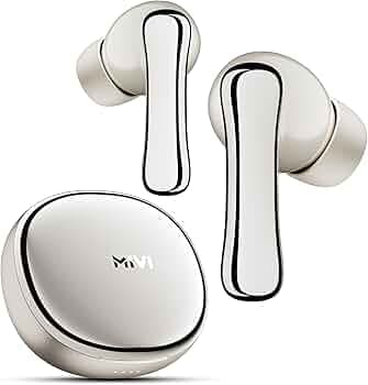 Mivi SuperPods Halo ANC Earbuds with Spatial Audio, 3D Soundstage, 60H Playtime, 13mm Driver, Transparency Mode True Wireless ear buds