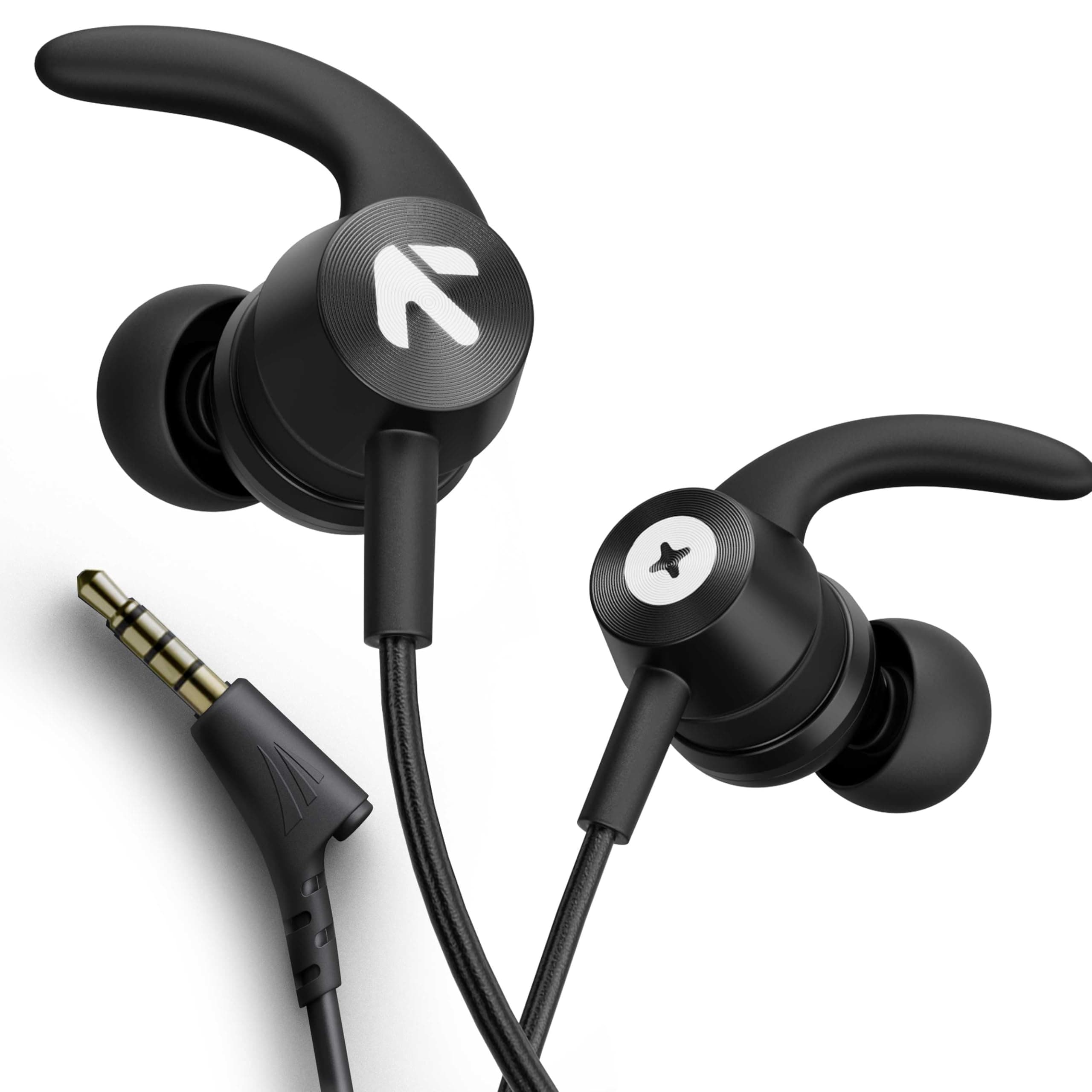 Boult Audio BassBuds X1 in-Ear Wired Earphones with 10mm Extra Bass Driver and HD Sound with mic(Black)