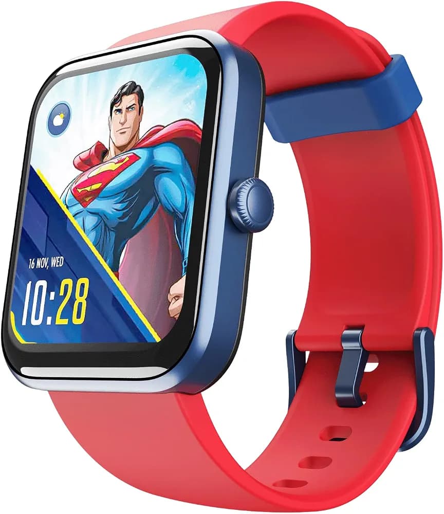 boAt Xtend Smartwatch Superman Edition with Alexa Built-in, 1.69” HD Display, Multiple Watch Faces, Stress Monitor, Heart & SpO2 Monitoring, 14 Sports Modes, Sleep Monitor, 5 ATM(Invincible Red)