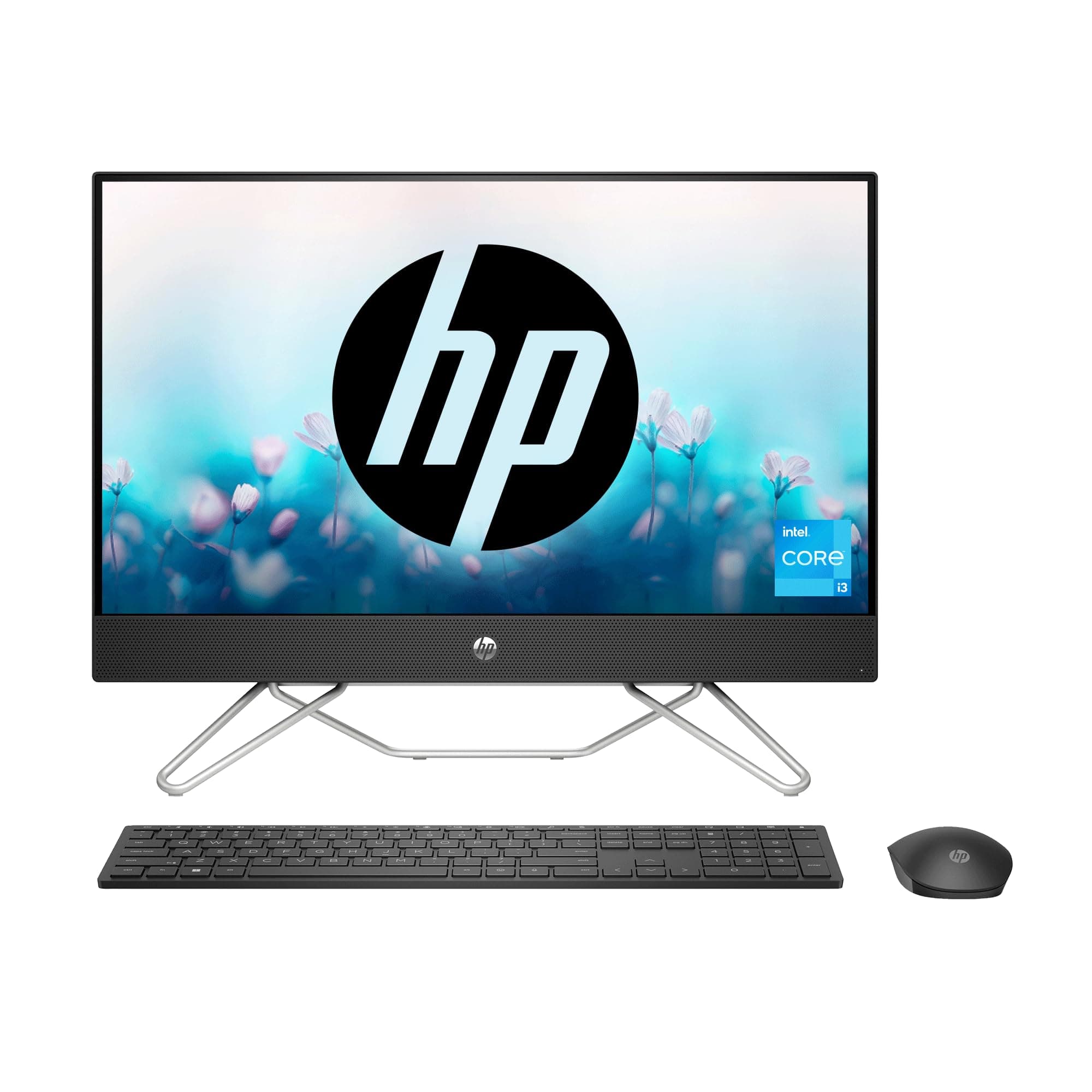 HP All-in-One PC 24-inch(60.5 cm) FHD Desktop 12th Gen Intel Core i3-1215U(8GB/512GB/Win 11/510 Black Wireless Keyboard and Mouse Combo/IR Privacy Camera/Intel UHD Graphics/MSO/Jet Black) 24-cb1802in
