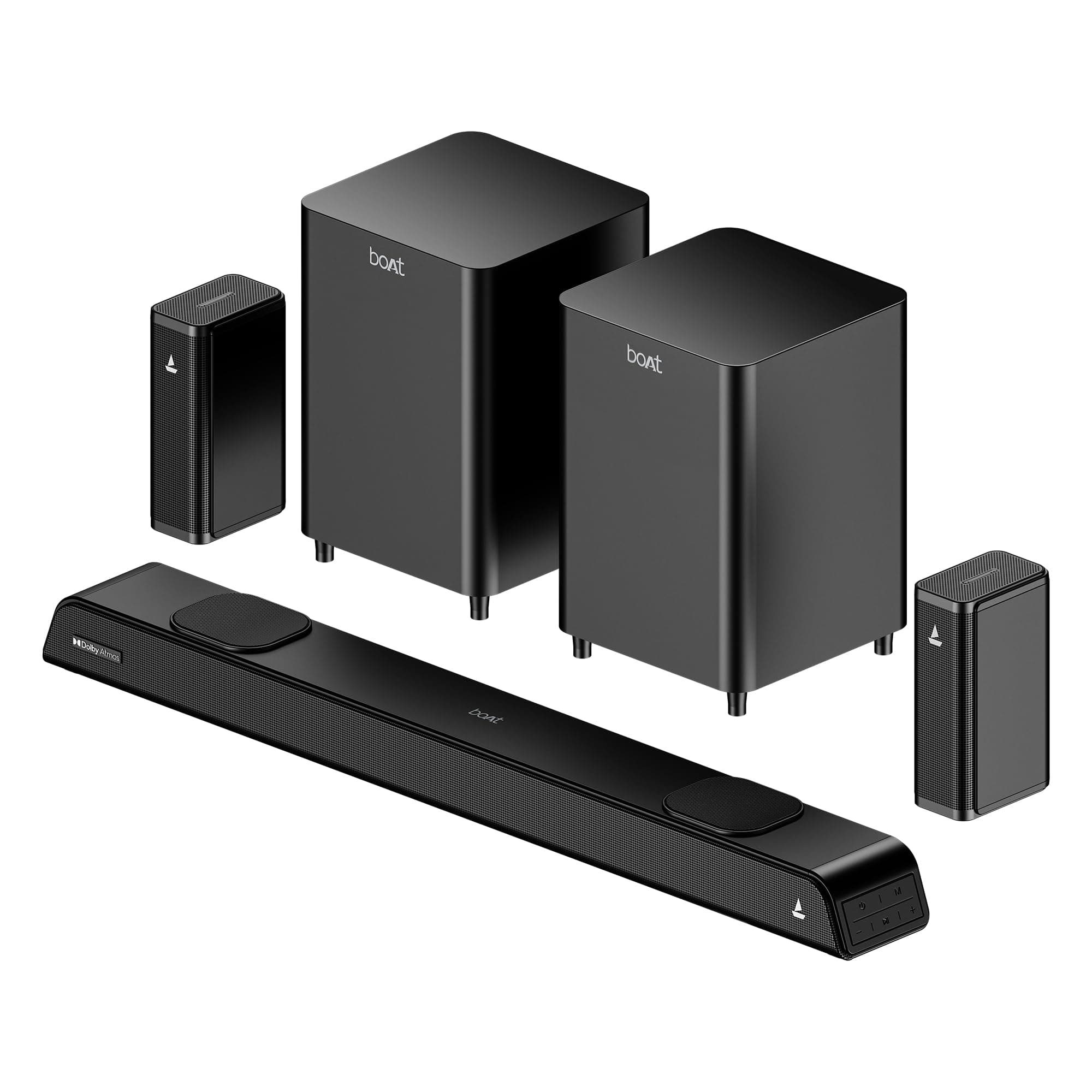boAt Aavante 5.2.4 Prime 6250DA (2025 Launch), Dolby Atmos, 625W, 5.2.4CH(Dual Subwoofers & Wireless Satellites),Multi Connectivity, Bluetooth Sound b...