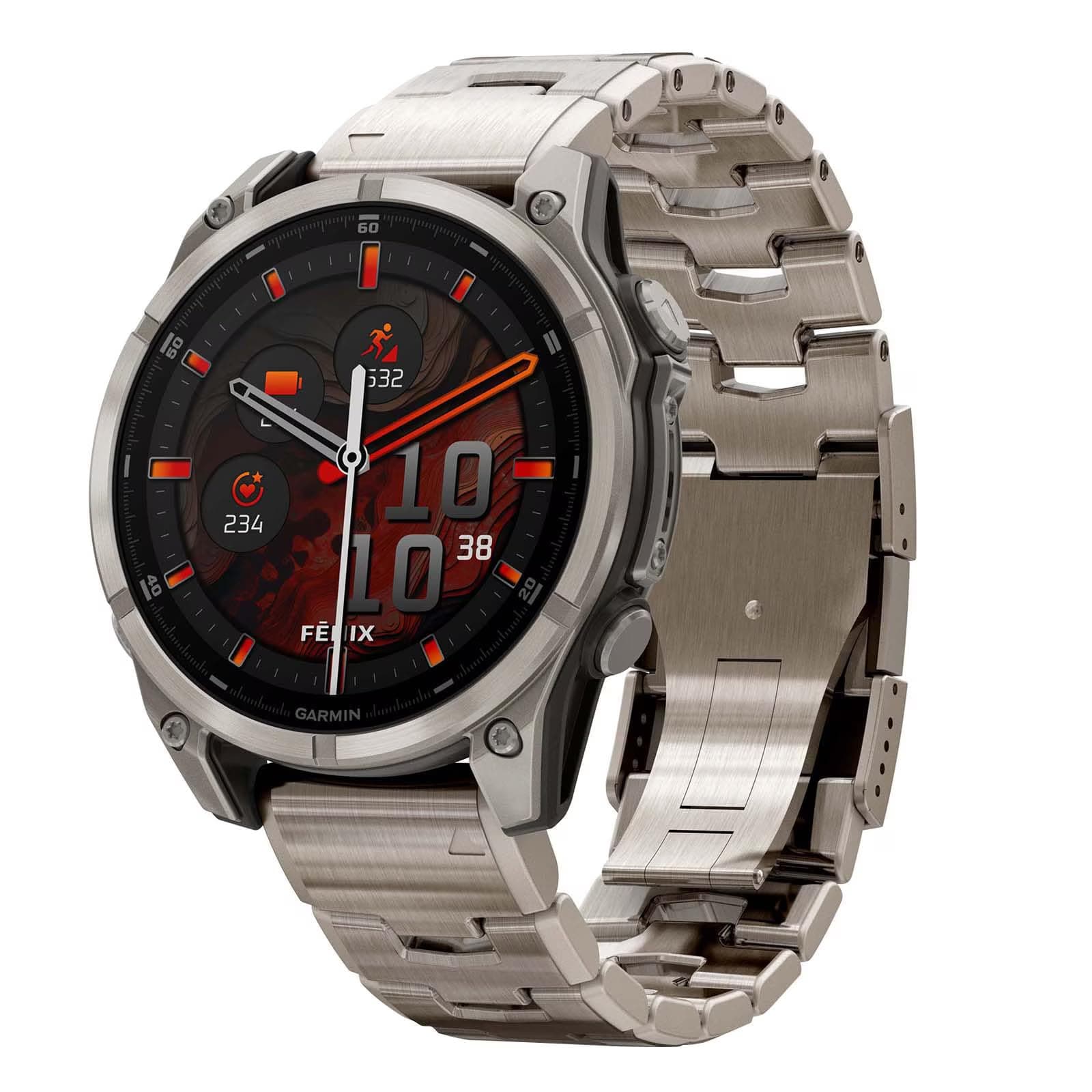 Garmin Fenix 8-47 MM, Premium Multisport GPS Smartwatch with AMOLED Display, Built in LED Flashlight,Adventure Watch, Sapphire Bare Titanium, Graphite...