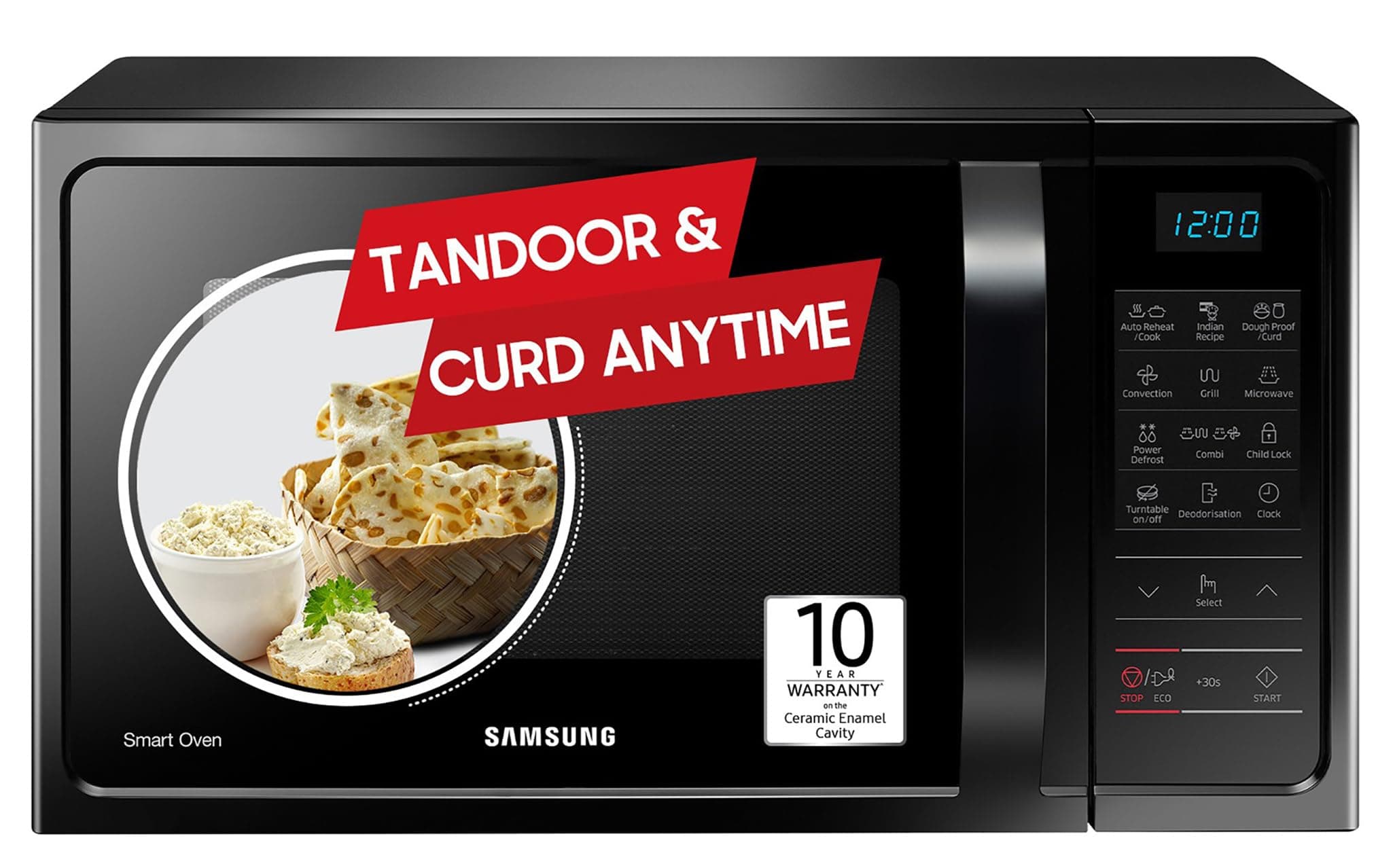 Samsung 28 L Convection Microwave Oven (MC28A5013AK/TL, Black, Curd Anytime)
