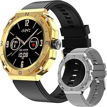 Maxima Raptor 1.39" HD Round Smart Watch for Men & Women with Premium Dual Metallic Case & Inbuilt Compass, Bluetooth Calling Smart Watch, 650 Nits, E...