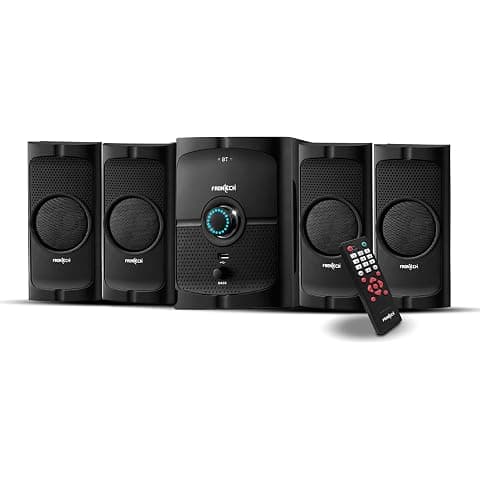 FRONTECH 4.1 Channel Multimedia Speaker System, 60W RMS Output, Bluetooth 5.0, FM Radio, USB & AUX Input, Remote Control (SW-0127)