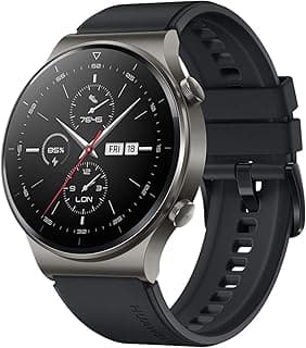 Huawei GT 2 Pro Bluetooth SmartWatch- Night Black (2-Week Battery Life_Wireless), 46.7mm x 46.7mm x 11.4