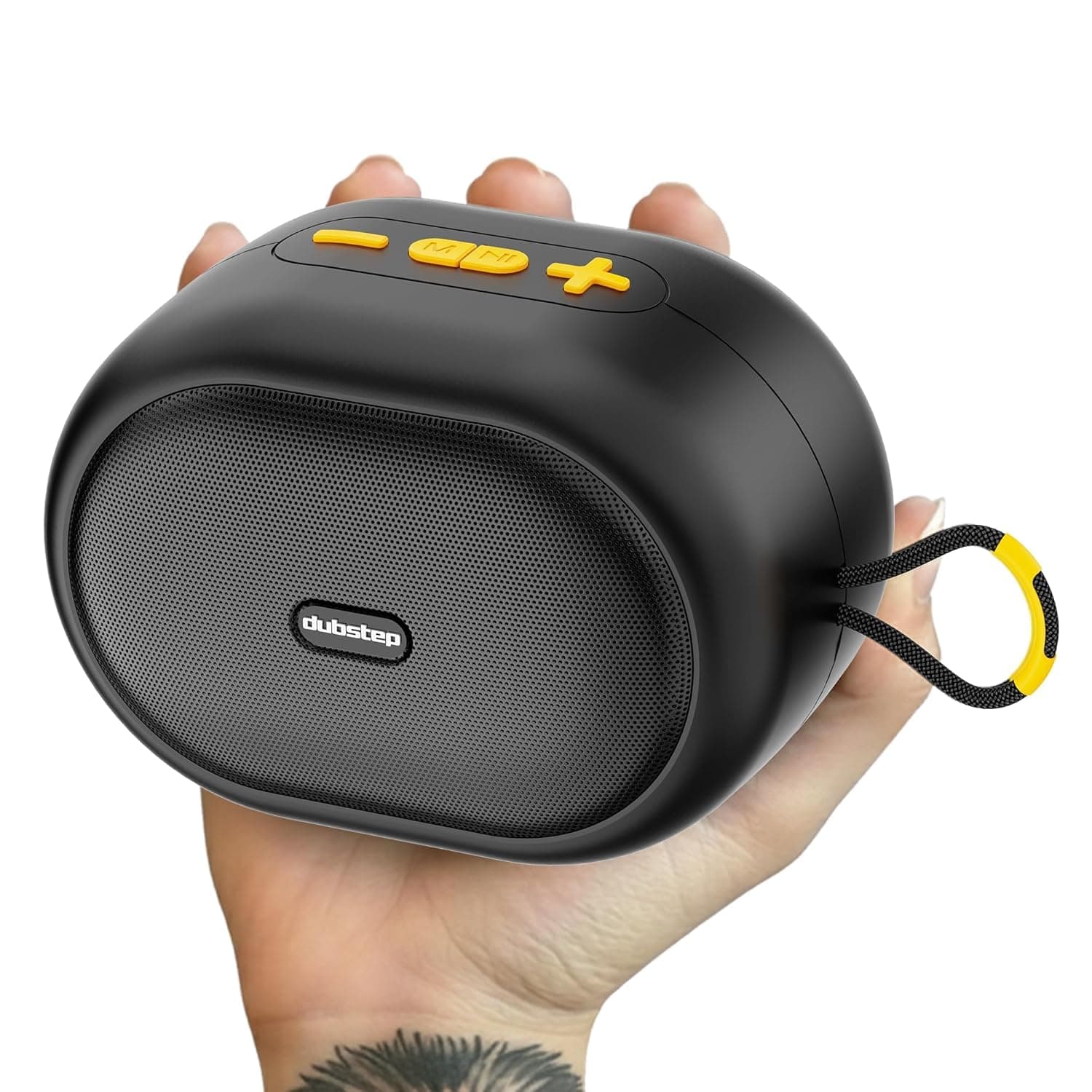Dubstep Pop 1200 with Upto 16 Hrs Playtime, 52mm Dynamic Driver, TWS Pairing with 12W Output Bluetooth Wireless Speaker (Black)