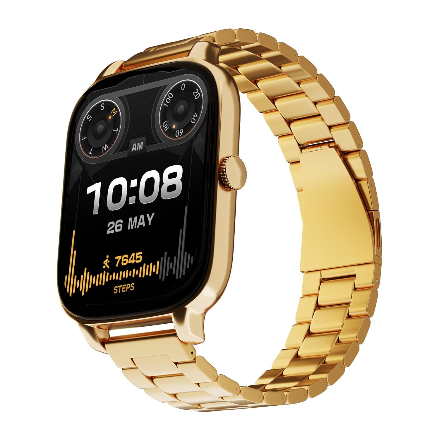 Vibez Majestic Luxury Smartwatch for Women & Men - Stainless Steel Strap, 1.83"Display, High Resolution, 60 Sports Modes,100+ Watch Faces, Long Batter...