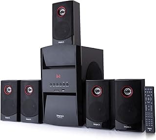 Impex BLUEROCK 140 Watts 5.1 Channel Multimedia Speaker System with USB/SD/MMC Card/Bluetooth/FM Radio & Remote Function (Black)