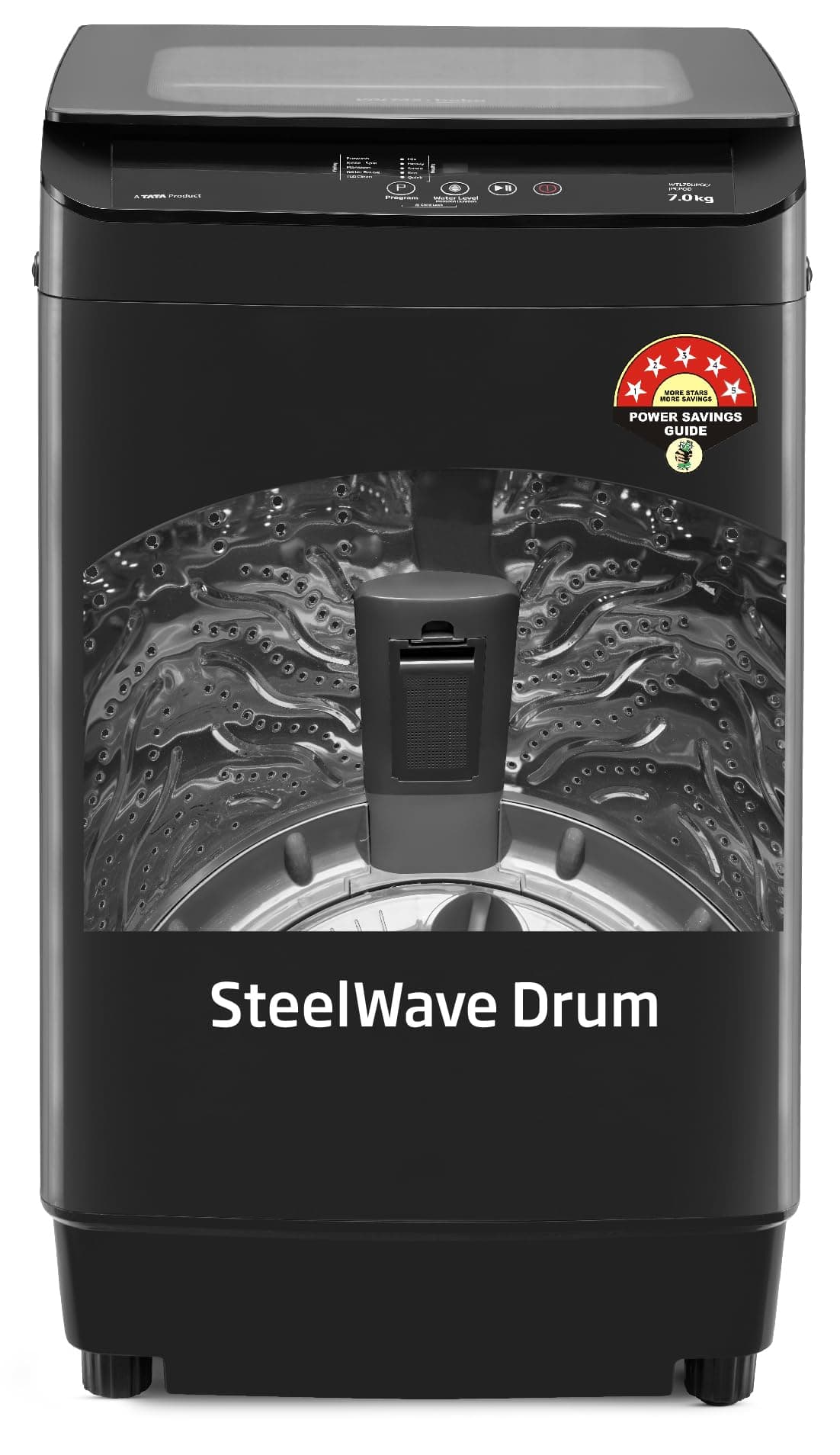 Voltas beko 7 kg 5 Star Fully-Automatic Top-Loading Washing Machine (WTL70, Dark Grey, 2023 Model, Monsoon Dry)
