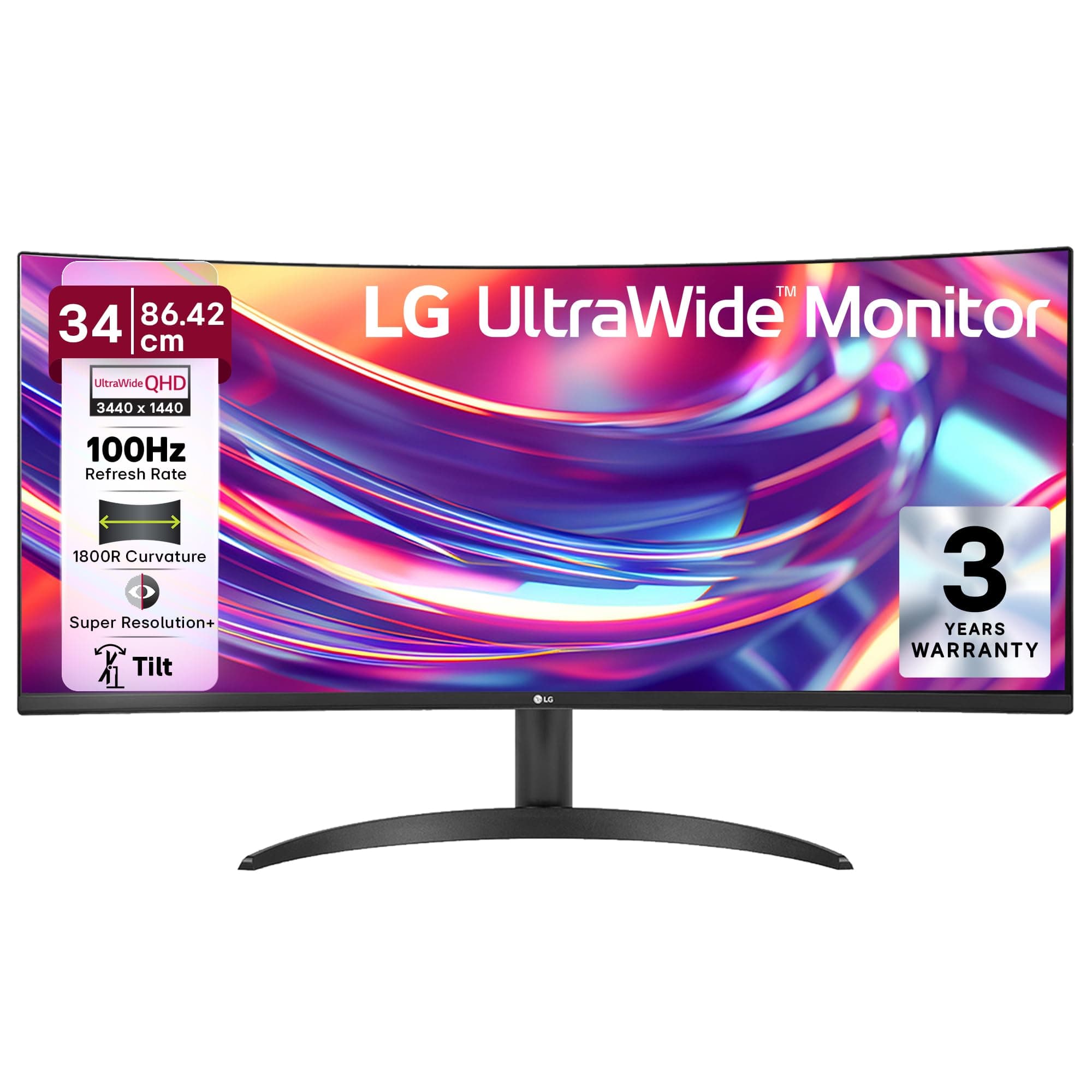 LG 34 Inches 21:9 Curved Ultra Wide Monitor, WQHD (3440 x 1440 Pixels), sRGB 99%(Typ), HDR 10, Dual Controller, PBP, Flicker Safe, Smart Energy Saving...