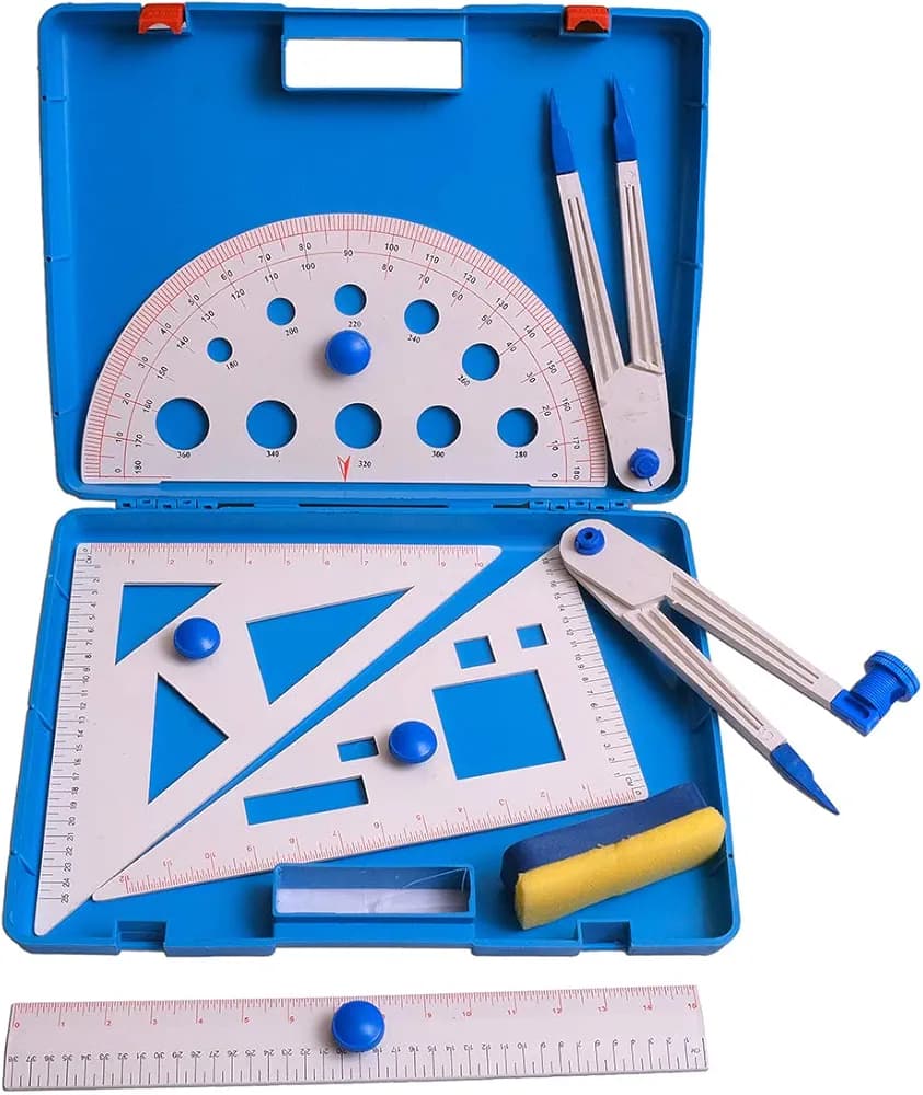 SquareDrop Teachers Geometry Box Attachi - Mathematics - Geometry Brain Boosting Mathematical Activities for Age 5+ Years Old Kids - Do It Yourself Mathematics Activity Kit
