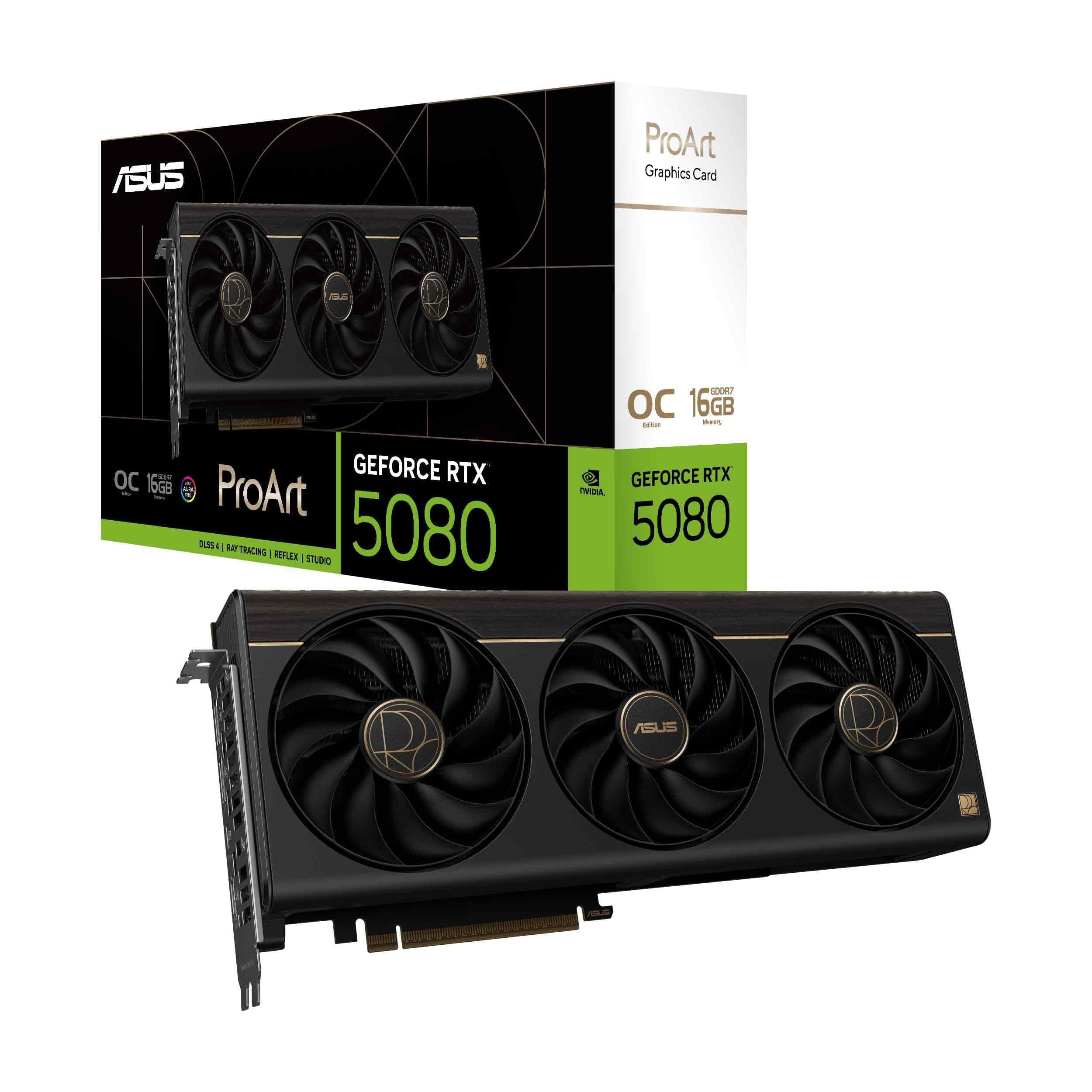 ASUS ProArt GeForce RTX 5080 16GB GDDR7 OC Edition Graphics Card